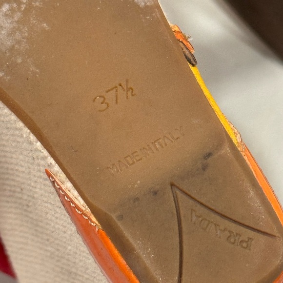 VINTAGE PRADA Ocean Beach Theme Wedge Sandals Starfish - Picture 9 of 9